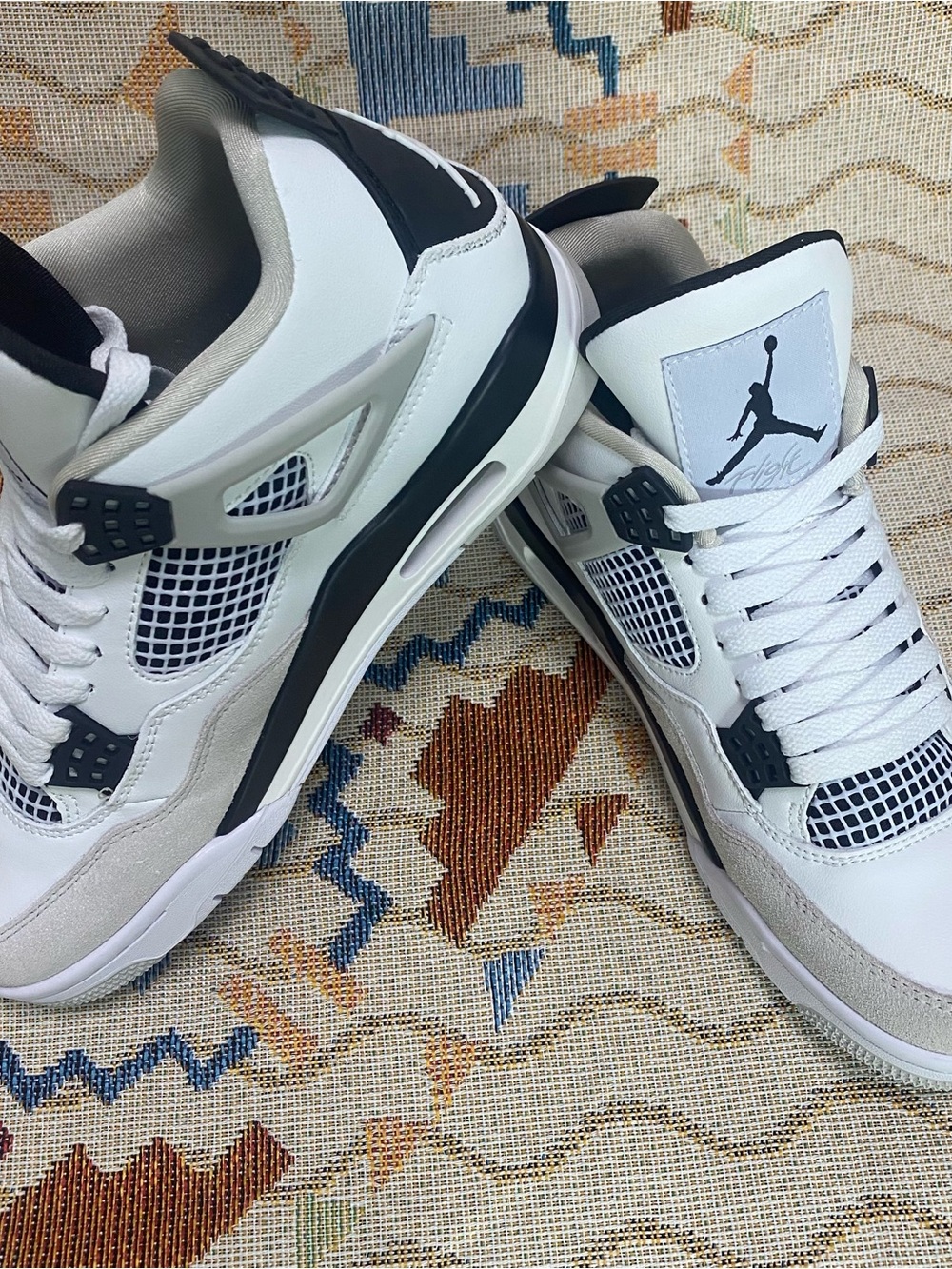 Jordan Men’s Sneakers in White and Light Gray - Picture 2 of 6